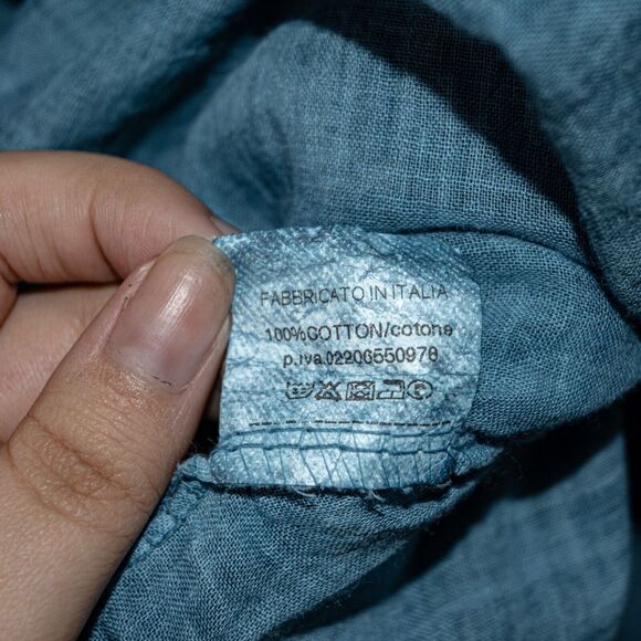 SCANDAL double layer AKRAIA Blouse Sweater in indigo blue NWT - Picture 7 of 7